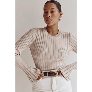 DISSH ADA STONE LONG SLEEVE KNIT TOP SZ S!!